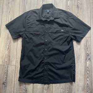 Tilley Men's Black Short Sleeve Shirt - Size Small